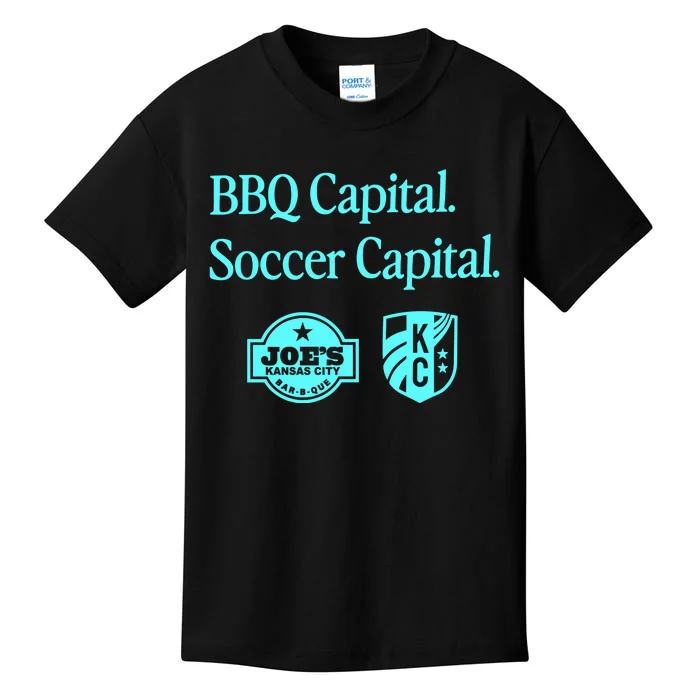 Kccurrent Bbq Capital Soccer Capital Kids T-Shirt