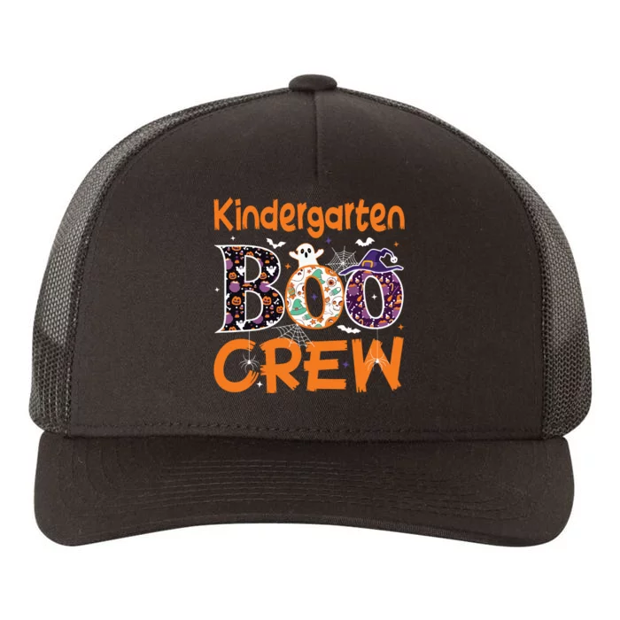 Kindergarten Boo Crew Funny Kindergarten Halloween Teacher Yupoong Adult 5-Panel Trucker Hat