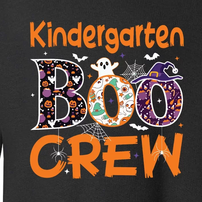 Kindergarten Boo Crew Funny Kindergarten Halloween Teacher Toddler Sweatshirt