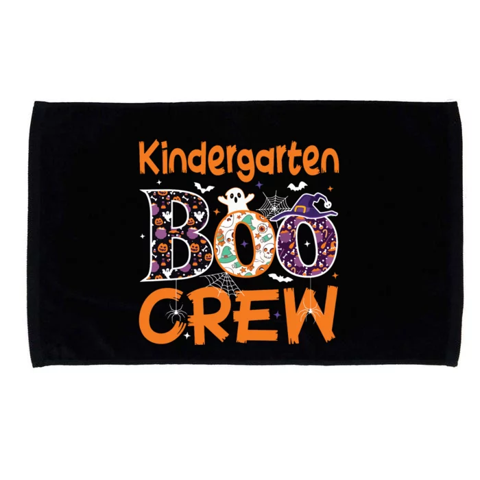 Kindergarten Boo Crew Funny Kindergarten Halloween Teacher Microfiber Hand Towel