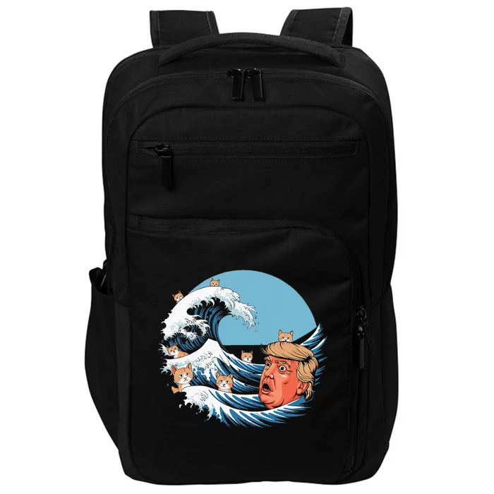 Kamala Blue Cat Wave Trump Impact Tech Backpack