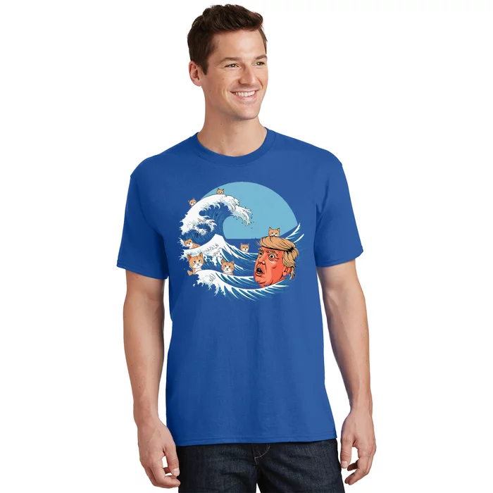 Kamala Blue Cat Wave Trump T-Shirt