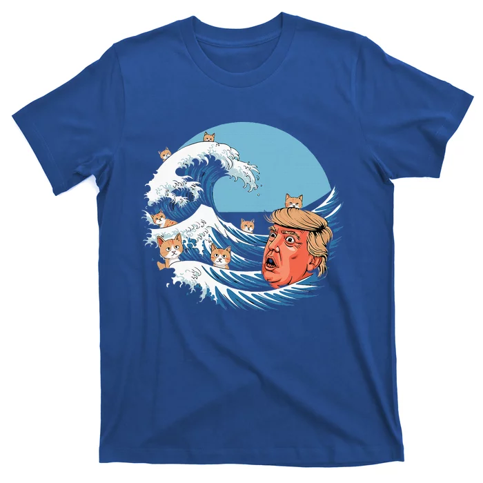 Kamala Blue Cat Wave Trump T-Shirt