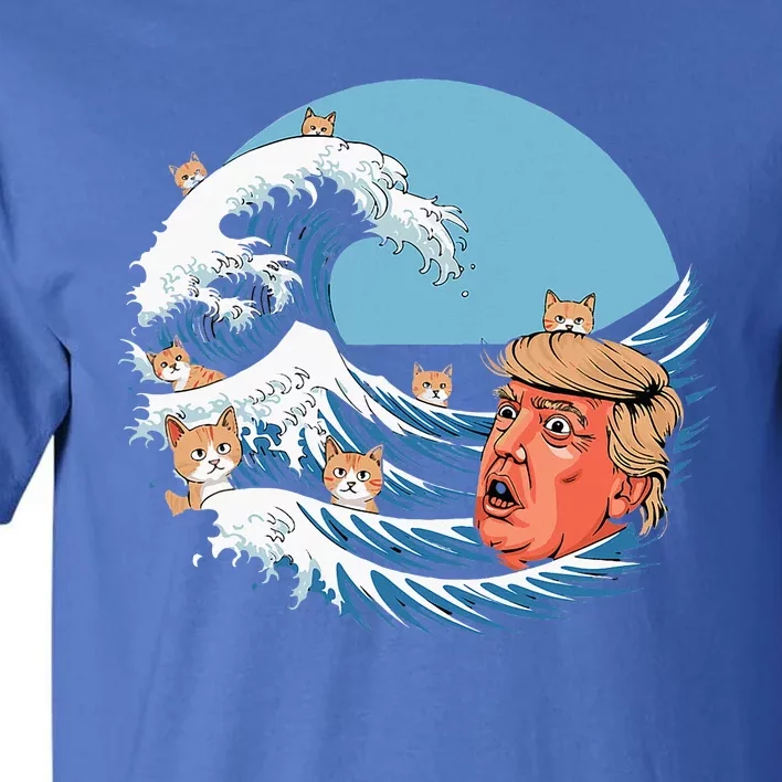 Kamala Blue Cat Wave Trump Tall T-Shirt