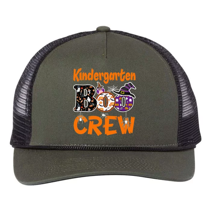 Kindergarten Boo Crew Teacher Student Halloween Costume 2021 Retro Rope Trucker Hat Cap