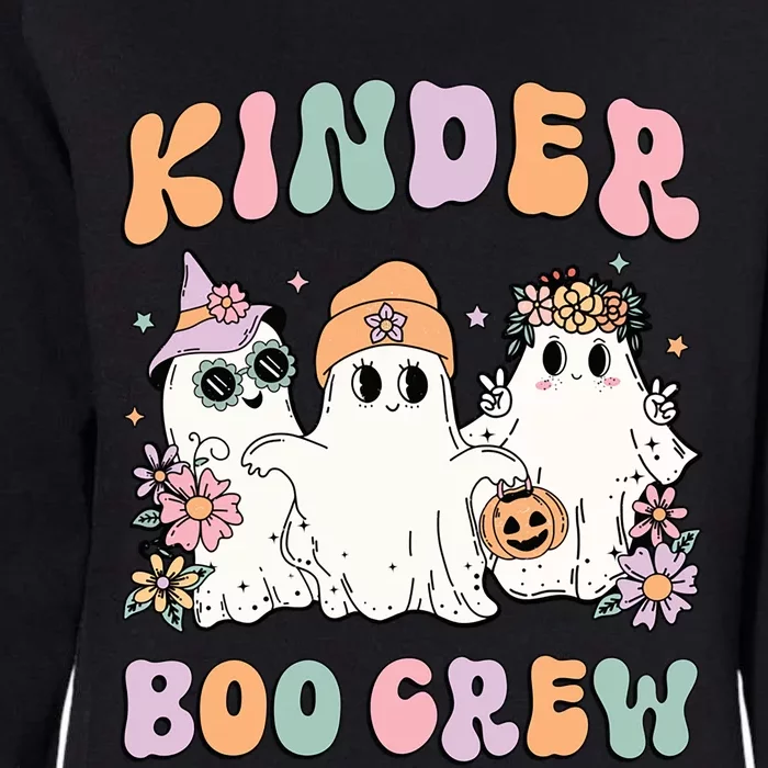 Kinder Boo Crew Halloween Floral Ghost Kindergarten Teacher Great Gift Womens California Wash Sweatshirt