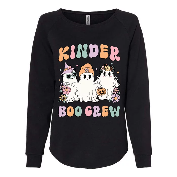 Kinder Boo Crew Halloween Floral Ghost Kindergarten Teacher Great Gift Womens California Wash Sweatshirt