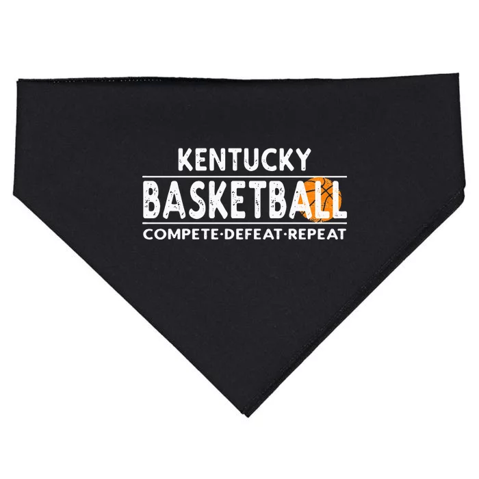 Kentucky Basketball Compete Defeat Repeat USA-Made Doggie Bandana