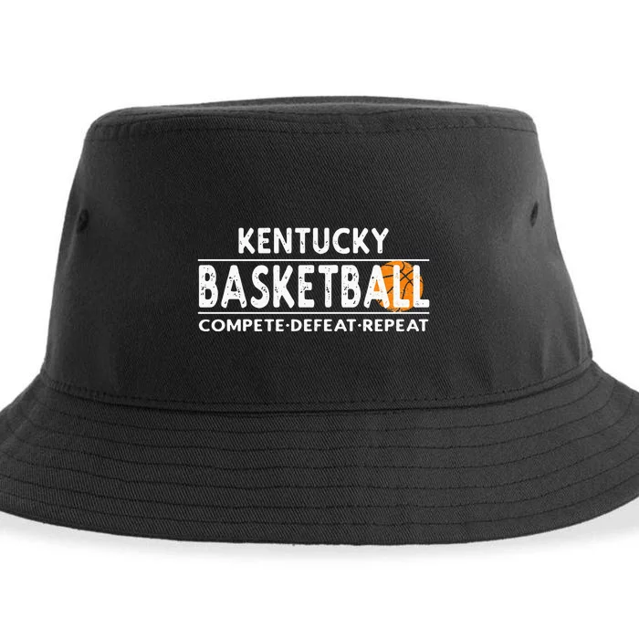 Kentucky Basketball Compete Defeat Repeat Sustainable Bucket Hat