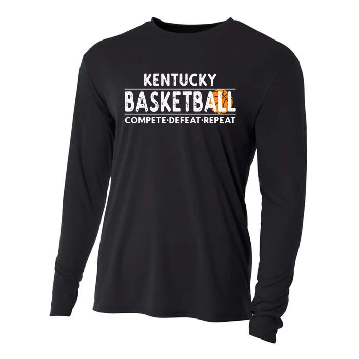 Kentucky Basketball Compete Defeat Repeat Cooling Performance Long Sleeve Crew