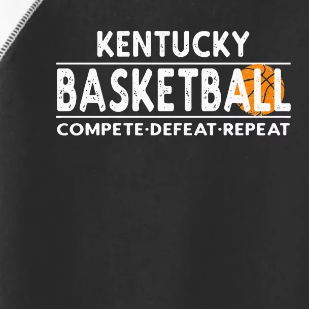 Kentucky Basketball Compete Defeat Repeat Toddler Fine Jersey T-Shirt