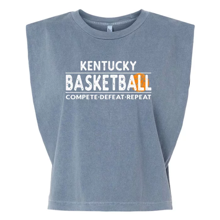 Kentucky Basketball Compete Defeat Repeat Garment-Dyed Women's Muscle Tee