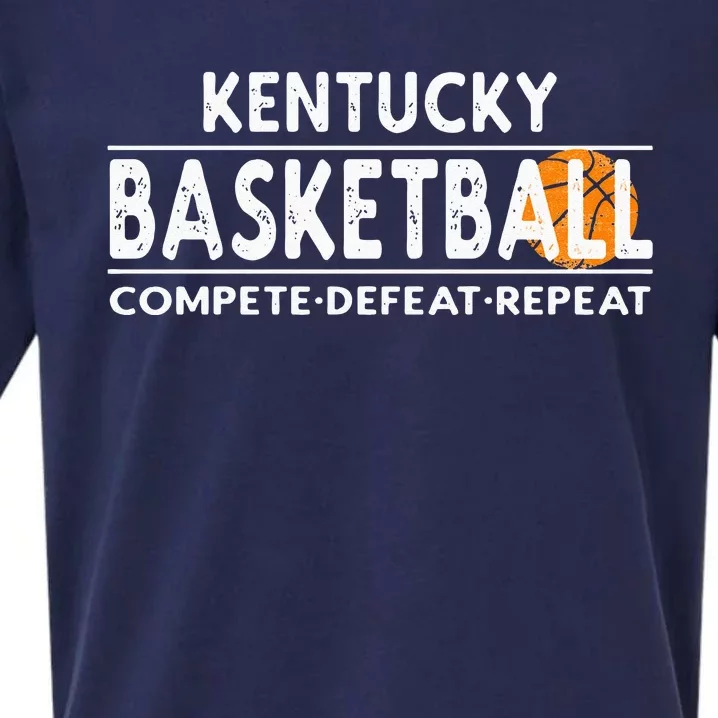 Kentucky Basketball Compete Defeat Repeat Sueded Cloud Jersey T-Shirt