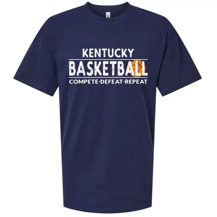 Kentucky Basketball Compete Defeat Repeat Sueded Cloud Jersey T-Shirt