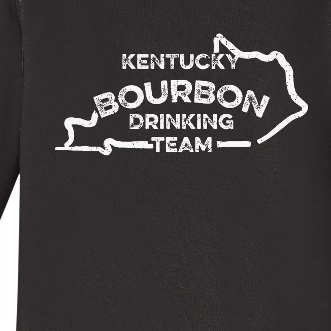 Kentucky Bourbon Drinking Team State Whiskey Lover Baby Long Sleeve Bodysuit