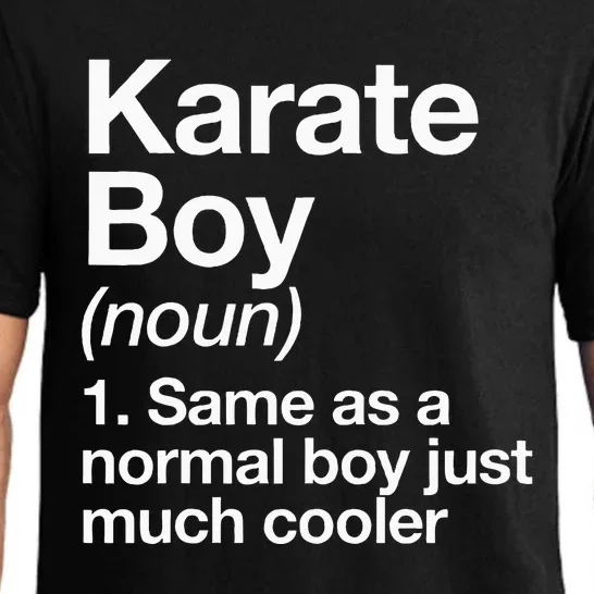 Karate Boy Definition Funny Martial Arts Sports Pajama Set