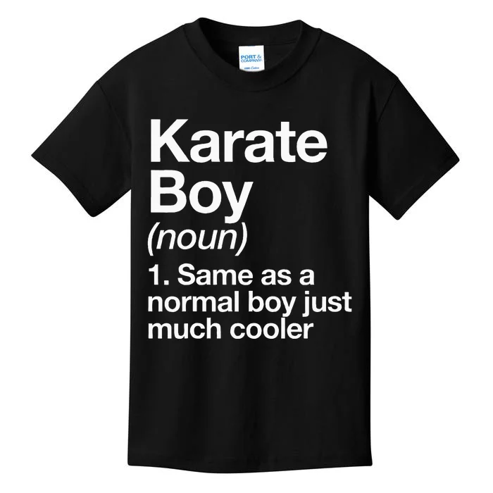 Karate Boy Definition Funny Martial Arts Sports Kids T-Shirt