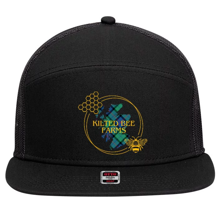 Kilted Bee Farms 7 Panel Mesh Trucker Snapback Hat