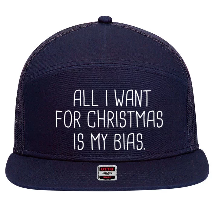 Kpop Bias For Christmas Kpop Fan Korean Merchandise Meaningful Gift 7 Panel Mesh Trucker Snapback Hat