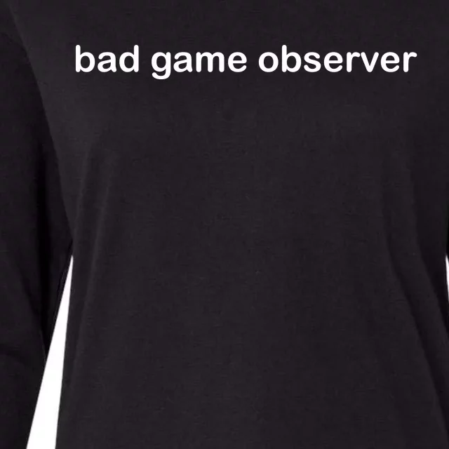 Koriban Bad Game Observer Womens Cotton Relaxed Long Sleeve T-Shirt