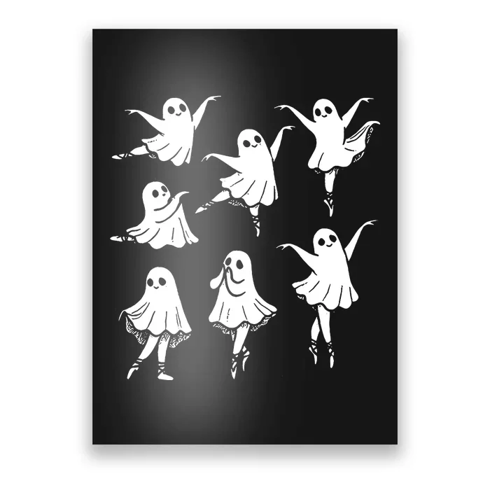 Kute Ballet Ghost Ballet Dancer Unny Halloween Poster