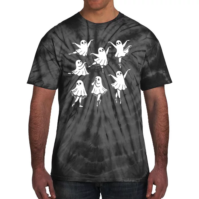 Kute Ballet Ghost Ballet Dancer Unny Halloween Tie-Dye T-Shirt