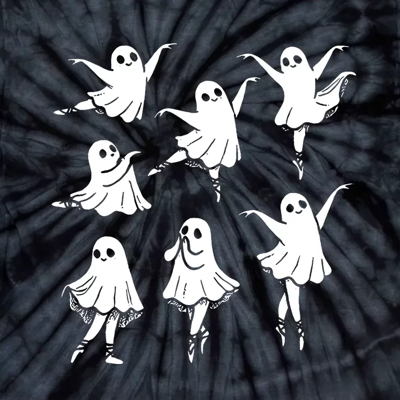 Kute Ballet Ghost Ballet Dancer Unny Halloween Tie-Dye T-Shirt