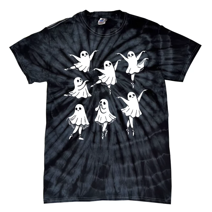 Kute Ballet Ghost Ballet Dancer Unny Halloween Tie-Dye T-Shirt