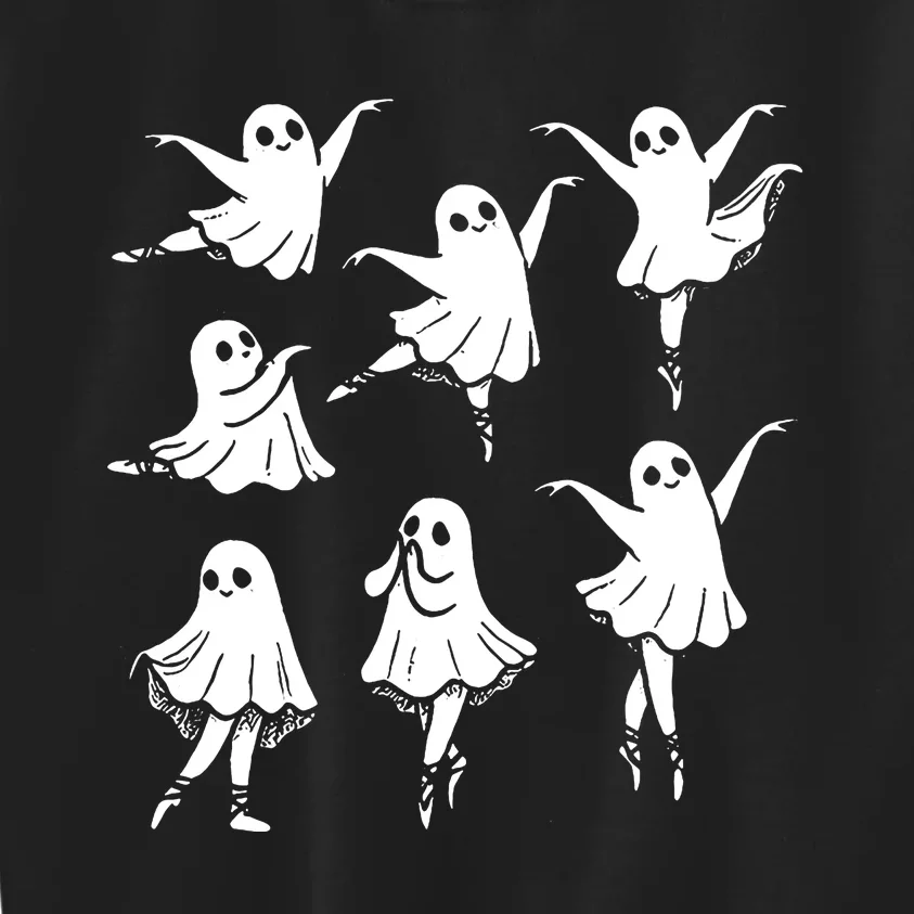 Kute Ballet Ghost Ballet Dancer Unny Halloween Kids Sweatshirt