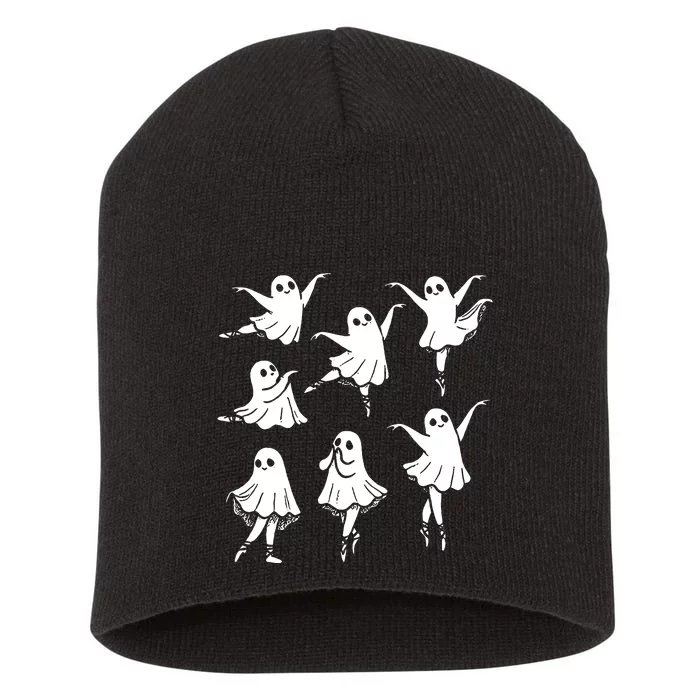 Kute Ballet Ghost Ballet Dancer Unny Halloween Short Acrylic Beanie