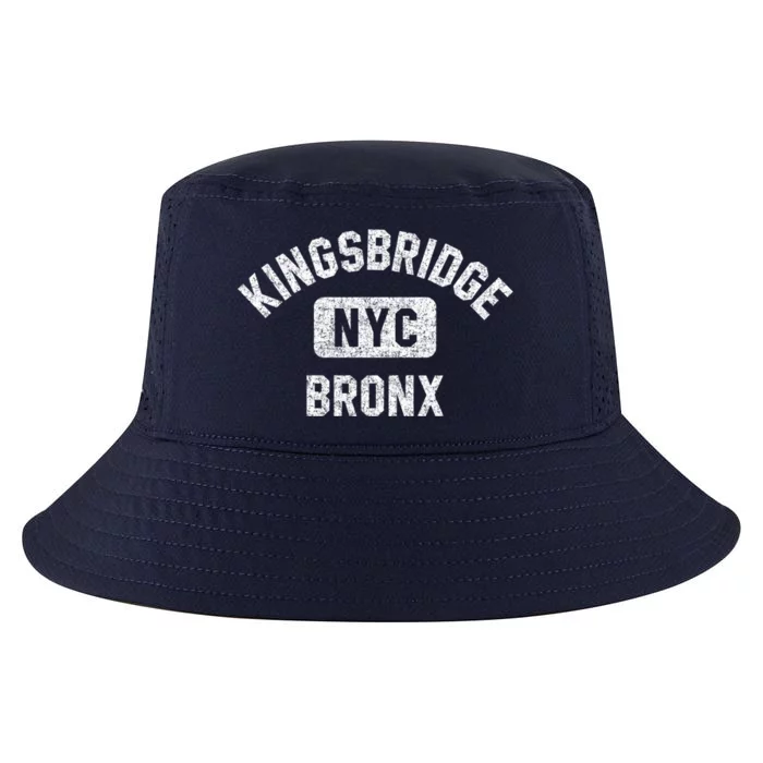 Kingsbridge Bronx Gym Style Distressed White Print Funny Gift Cool Comfort Performance Bucket Hat