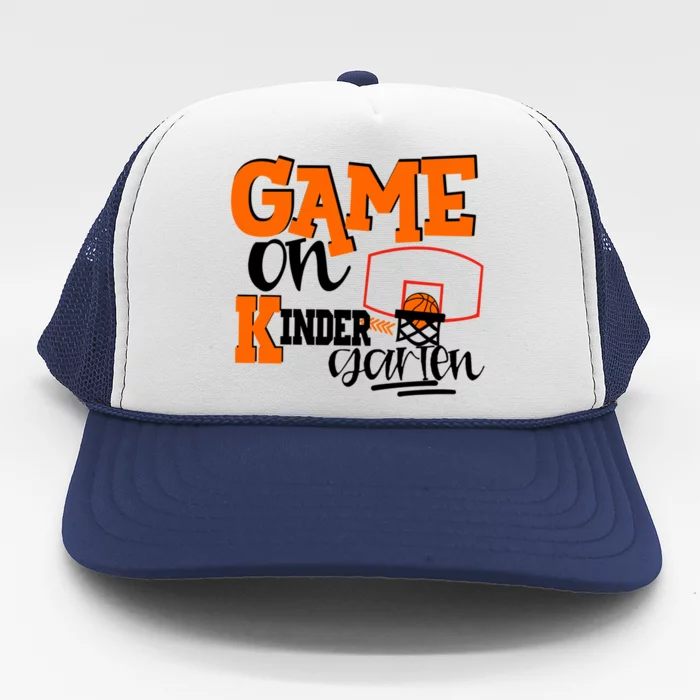 Kindergarten Basketball Game On Kindergarten Grade Gift Trucker Hat