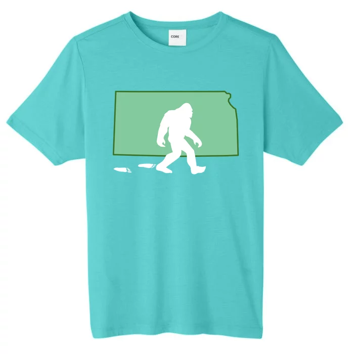 Kansas Bigfoot Hunter State Gift ChromaSoft Performance T-Shirt