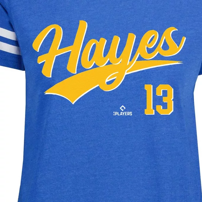 Ke Bryan Hayes 13 Pittsburgh MLBPA Baseball Player Enza Ladies Jersey Football T-Shirt