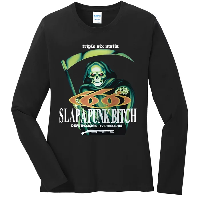 Kate BushS Husband Triple Six Matia Slapapunk Bitch Devil Thoughts Evil Thought Ladies Long Sleeve Shirt