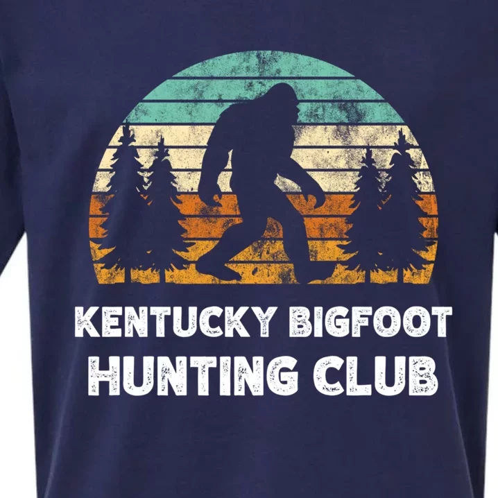 Kentucky Bigfoot Hunting Club Sasquatch Fan Gift Sueded Cloud Jersey T-Shirt