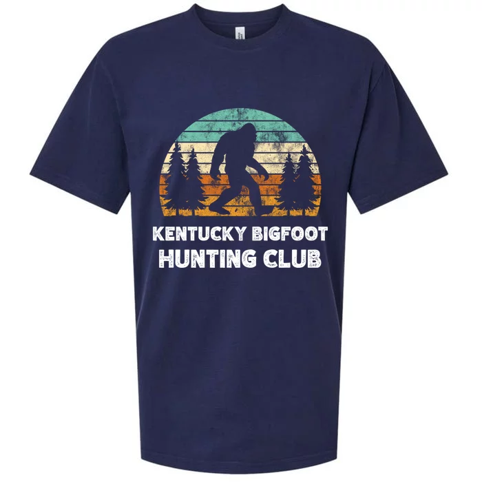 Kentucky Bigfoot Hunting Club Sasquatch Fan Gift Sueded Cloud Jersey T-Shirt