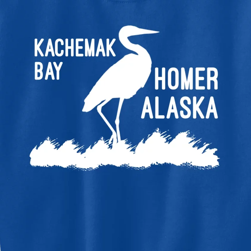 Kachemak Bay Homer Alaska Crane Gift Kids Sweatshirt