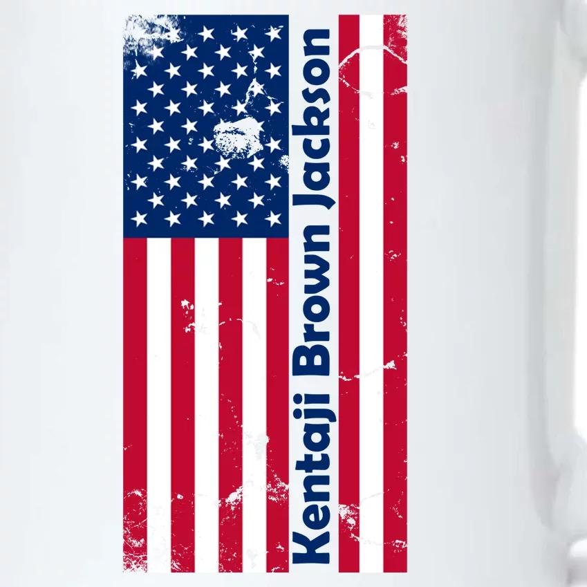 Kentaji Brown Jackson USA Flag Black Color Changing Mug