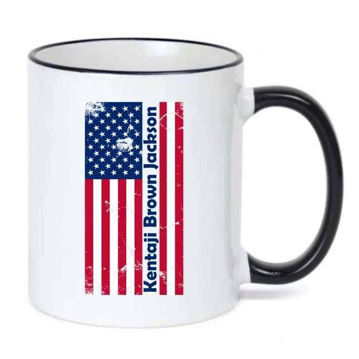 Kentaji Brown Jackson USA Flag Black Color Changing Mug