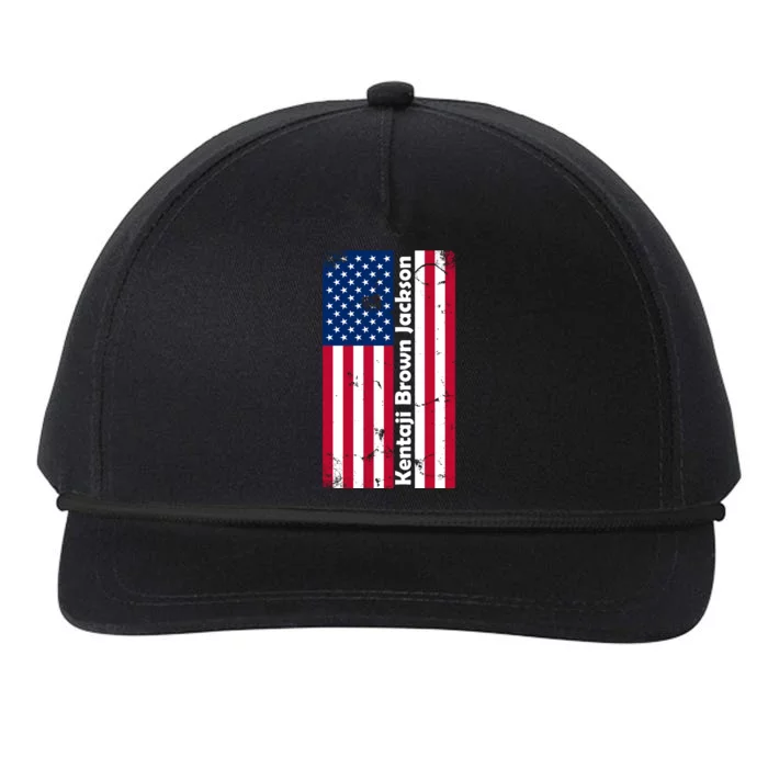 Kentaji Brown Jackson USA Flag Snapback Five-Panel Rope Hat