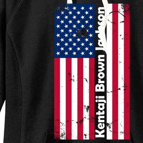 Kentaji Brown Jackson USA Flag Women's Fleece Hoodie