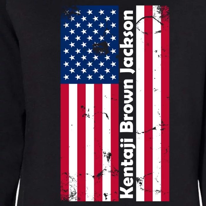 Kentaji Brown Jackson USA Flag Womens California Wash Sweatshirt