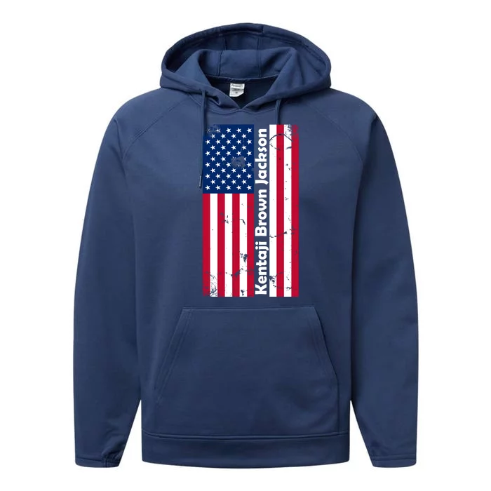 Kentaji Brown Jackson USA Flag Performance Fleece Hoodie