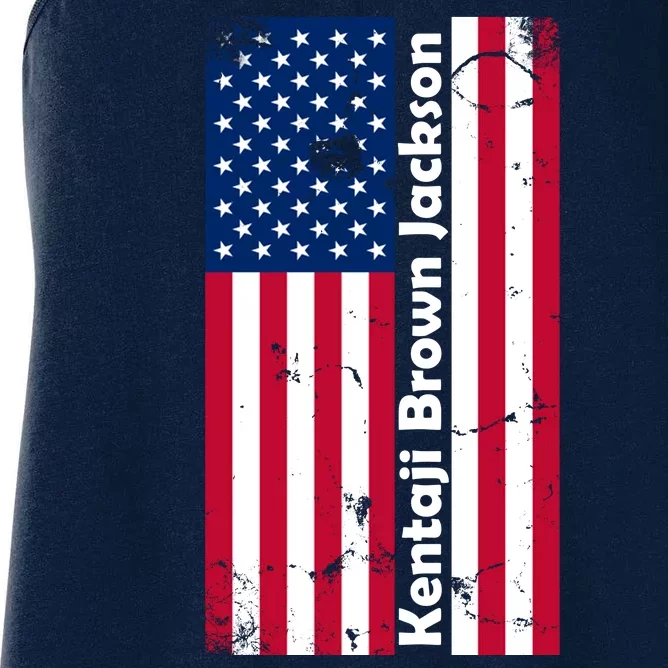 Kentaji Brown Jackson USA Flag Women's Racerback Tank