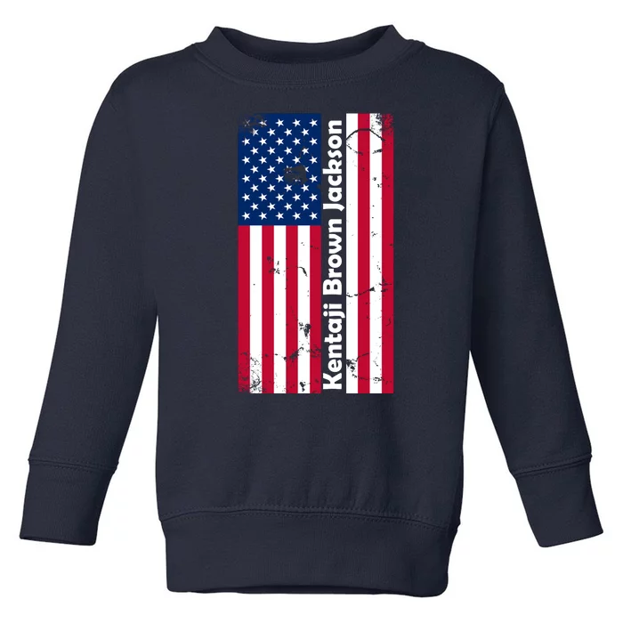 Kentaji Brown Jackson USA Flag Toddler Sweatshirt