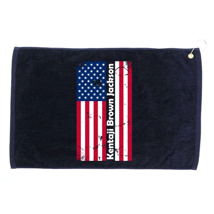 Kentaji Brown Jackson USA Flag Grommeted Golf Towel