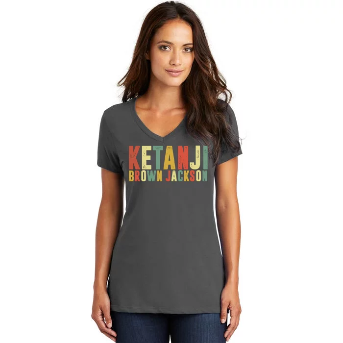 Kentaji Brown Jackson Vintage Women's V-Neck T-Shirt