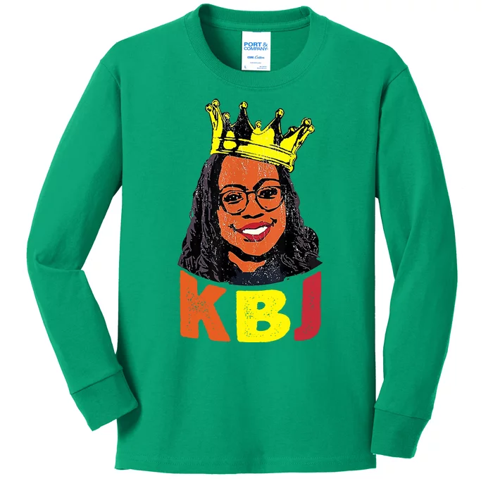 Ketanji Brown Jackson Retro KBJ Crown Kids Long Sleeve Shirt