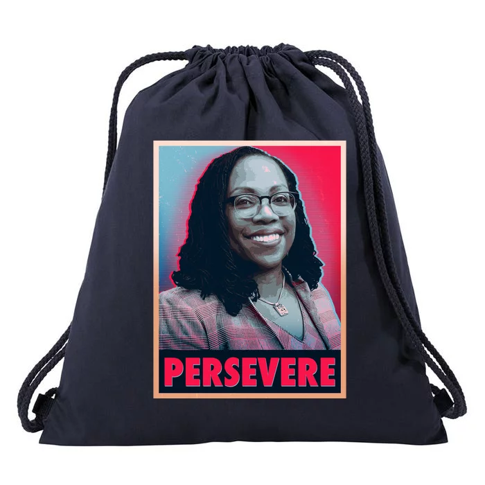 Ketanji Brown Jackson KBJ Persevere Vintage Poster Drawstring Bag